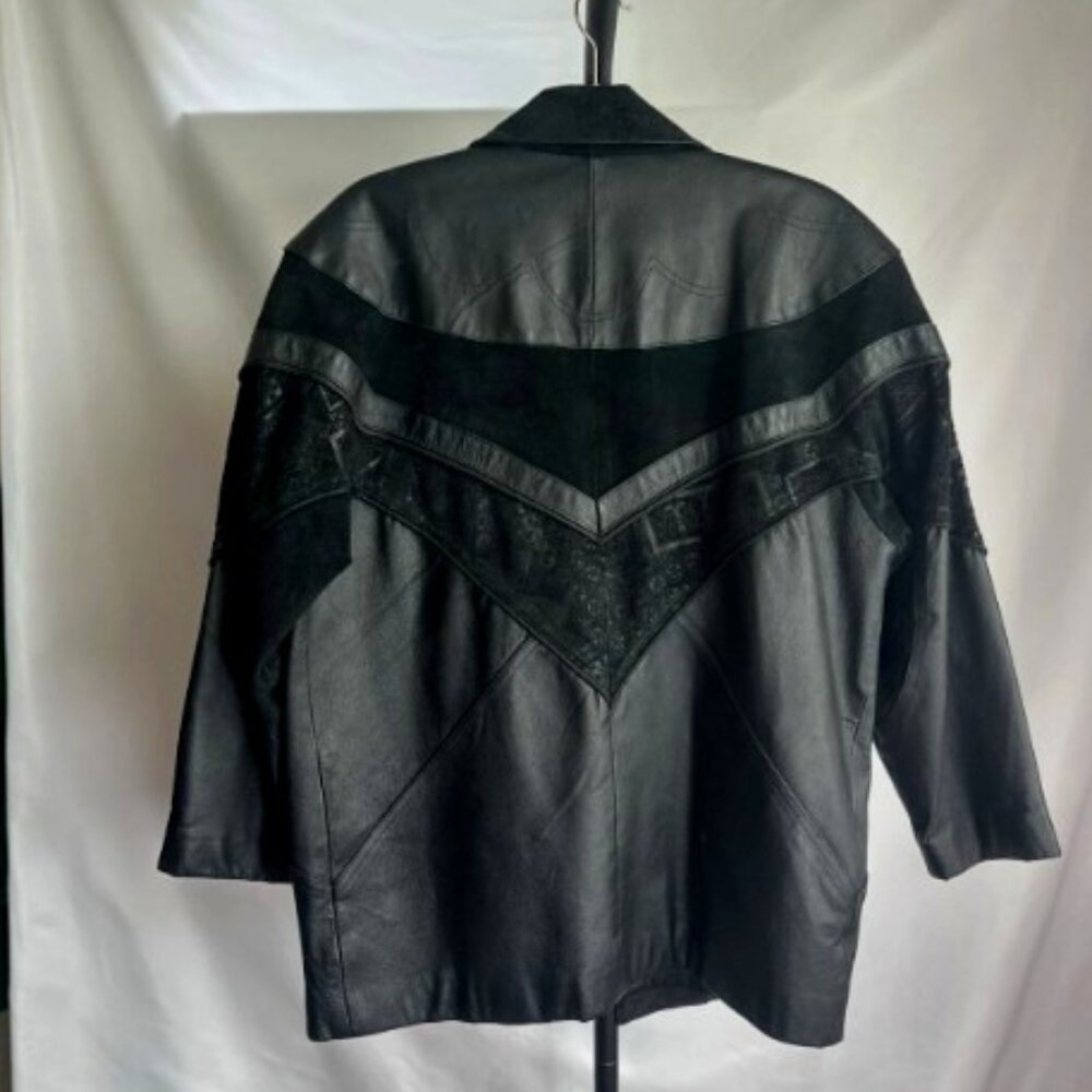 Vintage Preston & York Black Leather Jacket Women’s XS - Picture 2 of 5